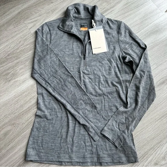 ICEBREAKER Women's Merino 200 Oasis Long Sleeve Half Zip Thermal Top - Picture 4 of 8
